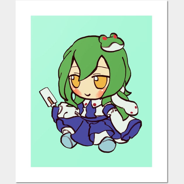 Mudwizard draws sanae kochiya fumo plush / touhou memes Wall Art by mudwizard